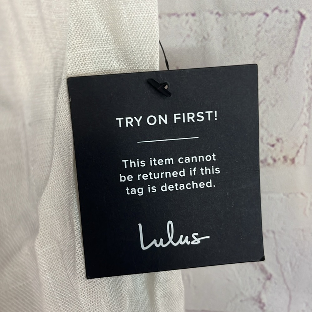LULUS Effortlessly Endearing White Puff Sleeve Smocked Mini Dress S in Ivory - Picture 10 of 16